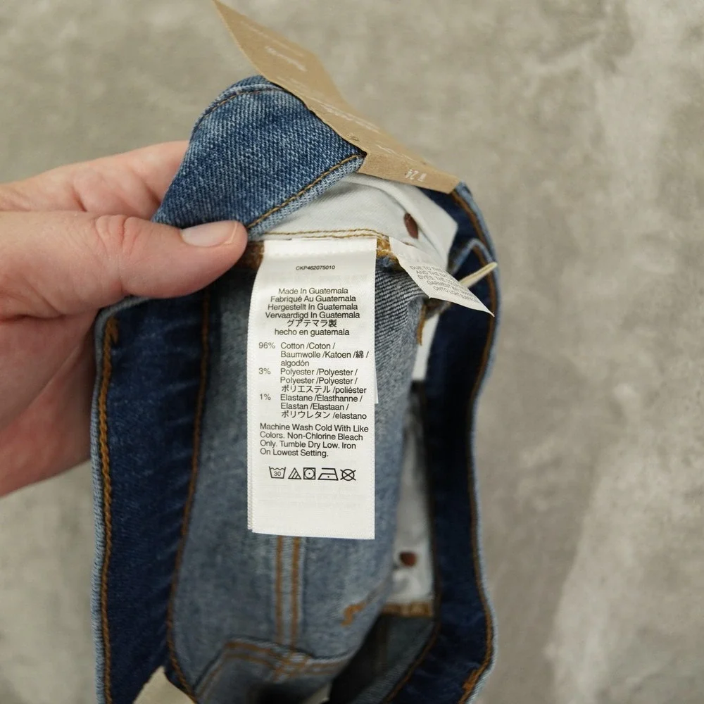 Madewell High Rise Denim Shorts Women's 24 Blue Raw Hem Cuffed Beach Boho‎